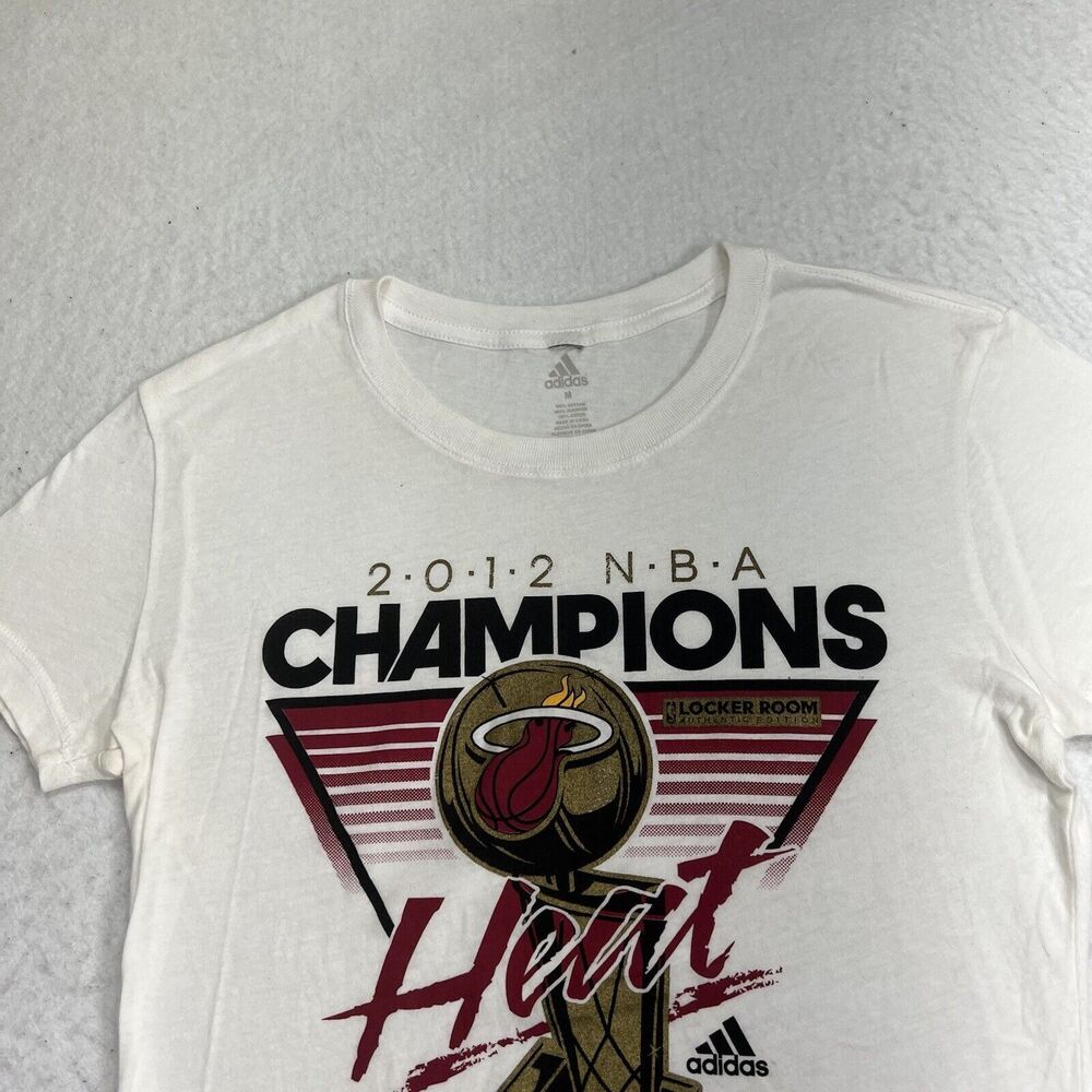 Adidas NBA Miami Heat Women's Medium Slim Fit 2012 Locker Room Champions T Shirt - Picture 2 of 12